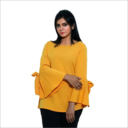 Ladies-Top-With-Ruffle-Sleeves